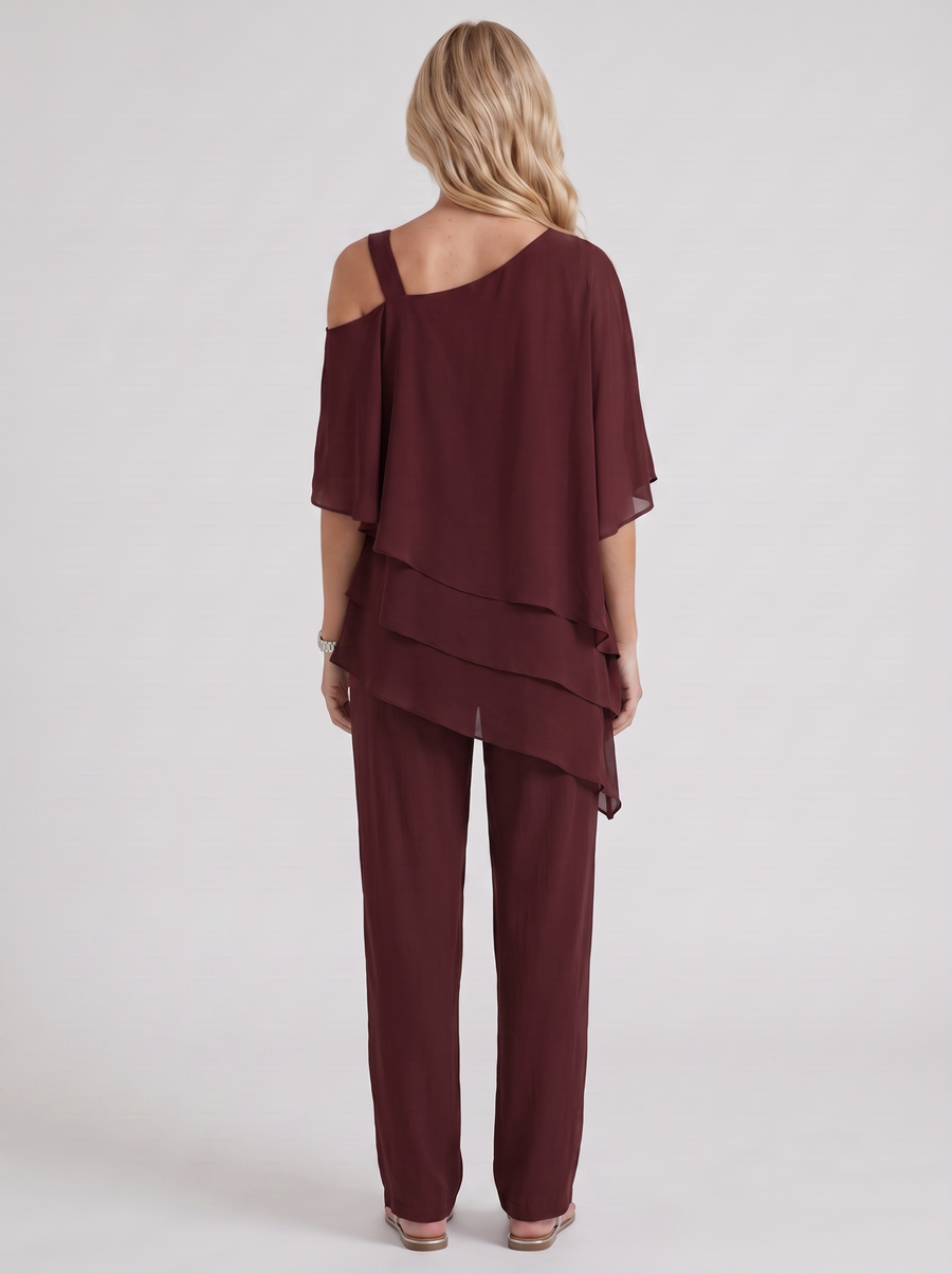 Ines Pants Set - Red