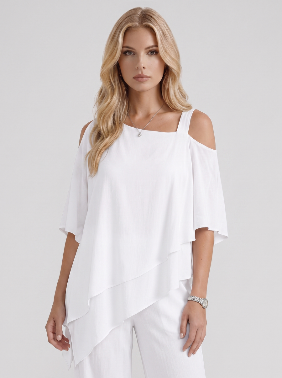 Ines Pants Set - White