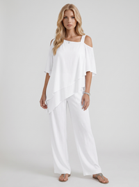 Ines Pants Set - White