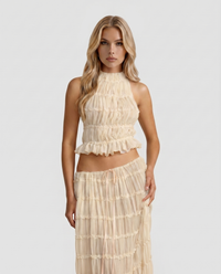 Juliette Halter Set - Cream