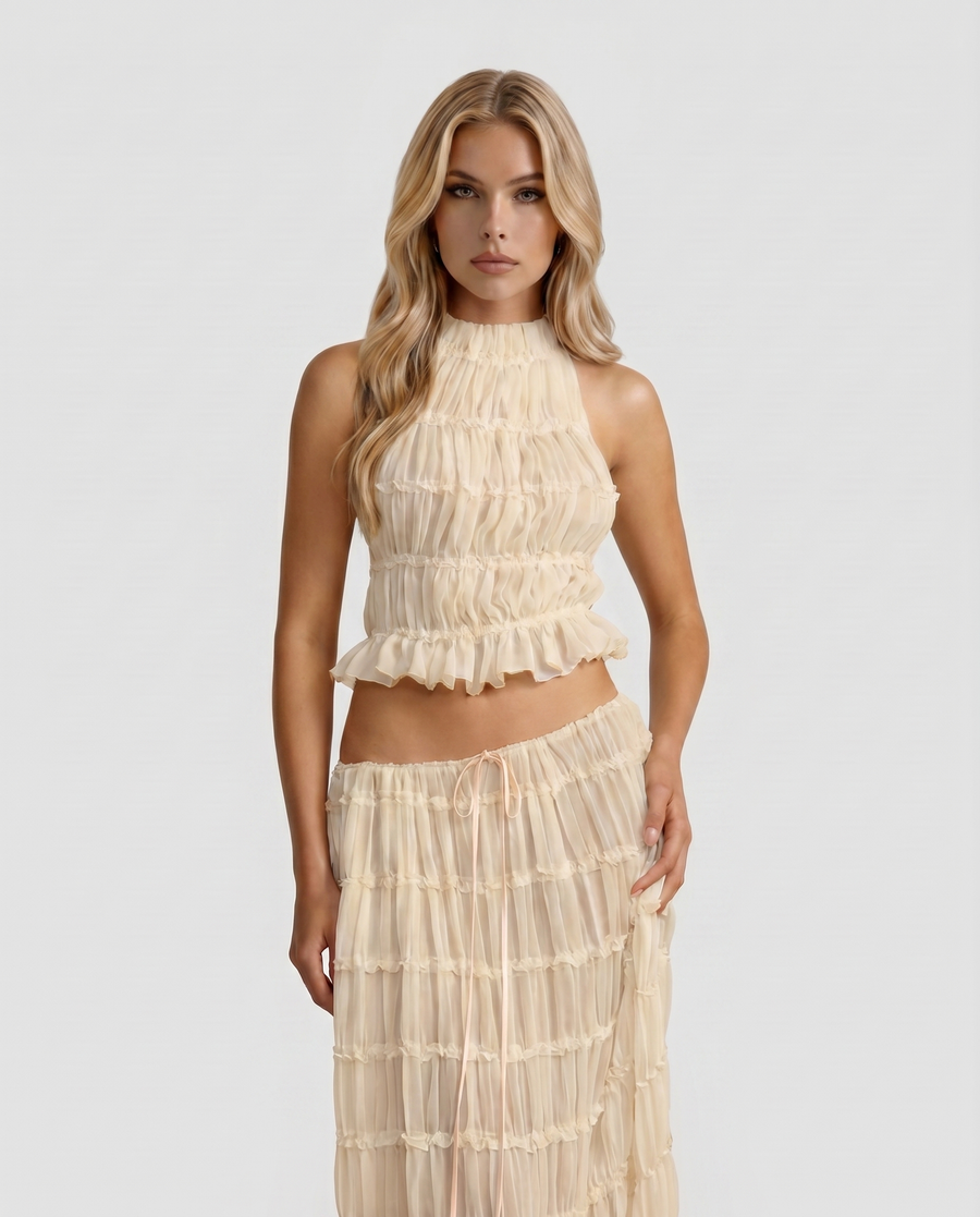 Juliette Halter Set - Cream