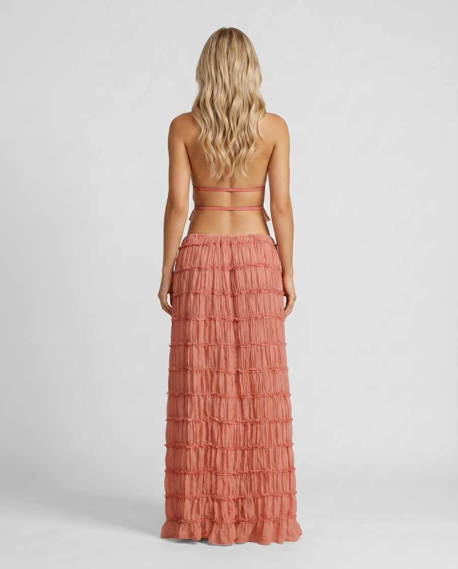 Juliette Halter Set - Peach