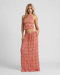 Juliette Halter Set - Peach