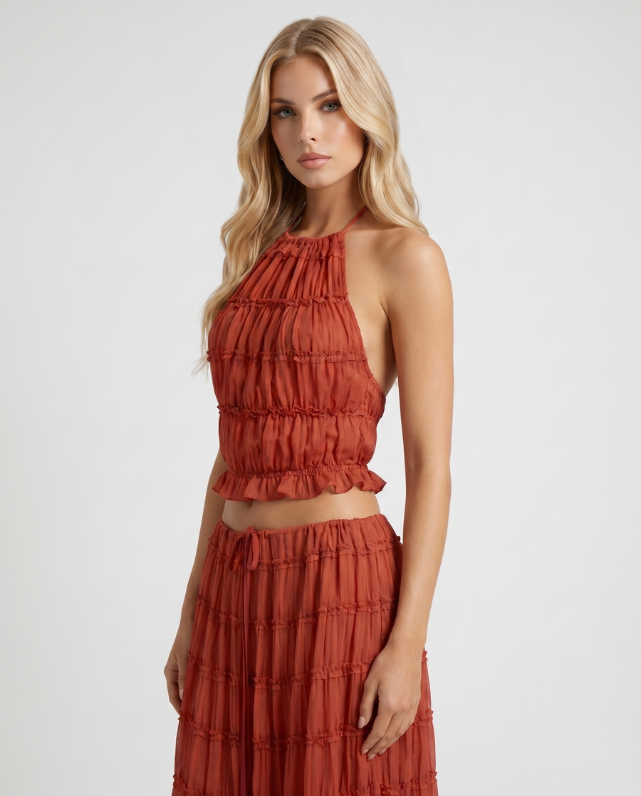 Juliette Halter Set - Red