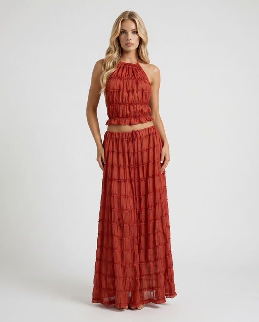 Juliette Halter Set - Red