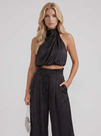 Kassia Pants Set - Black