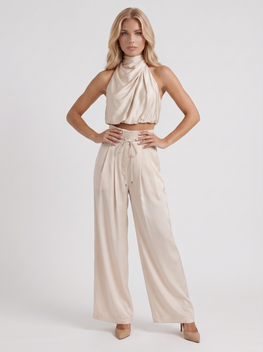 Kassia Pants Set - Champagne