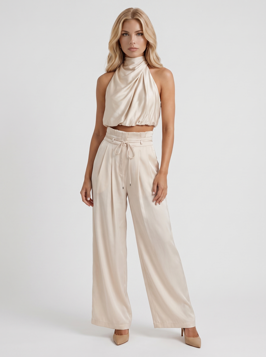 Kassia Pants Set - Champagne