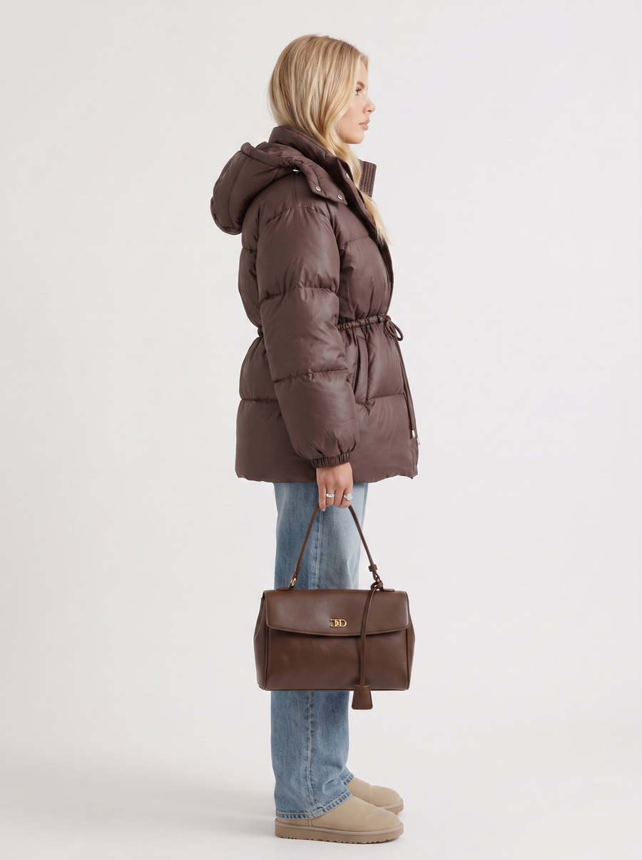 Lana Puffer Jacket - Brown