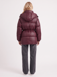 Lana Puffer Jacket - Wine Red