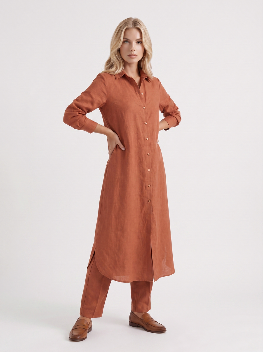 Nell Pants Set - Brown