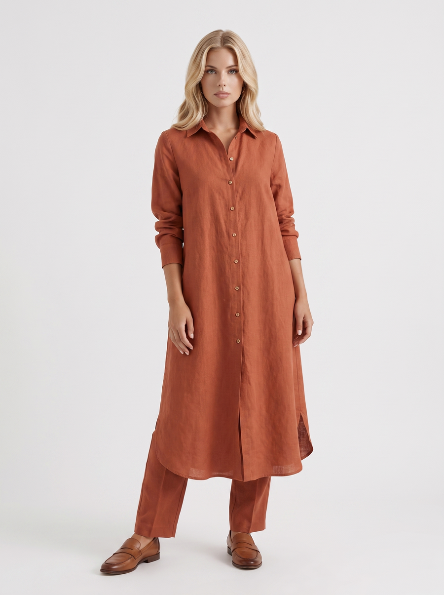 Nell Pants Set - Brown