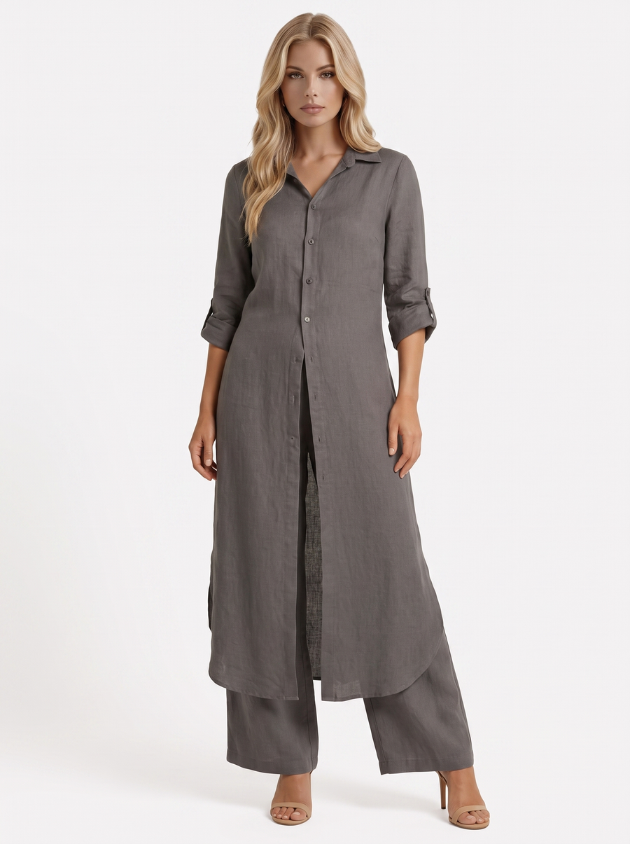 Nell Pants Set - Dark Grey