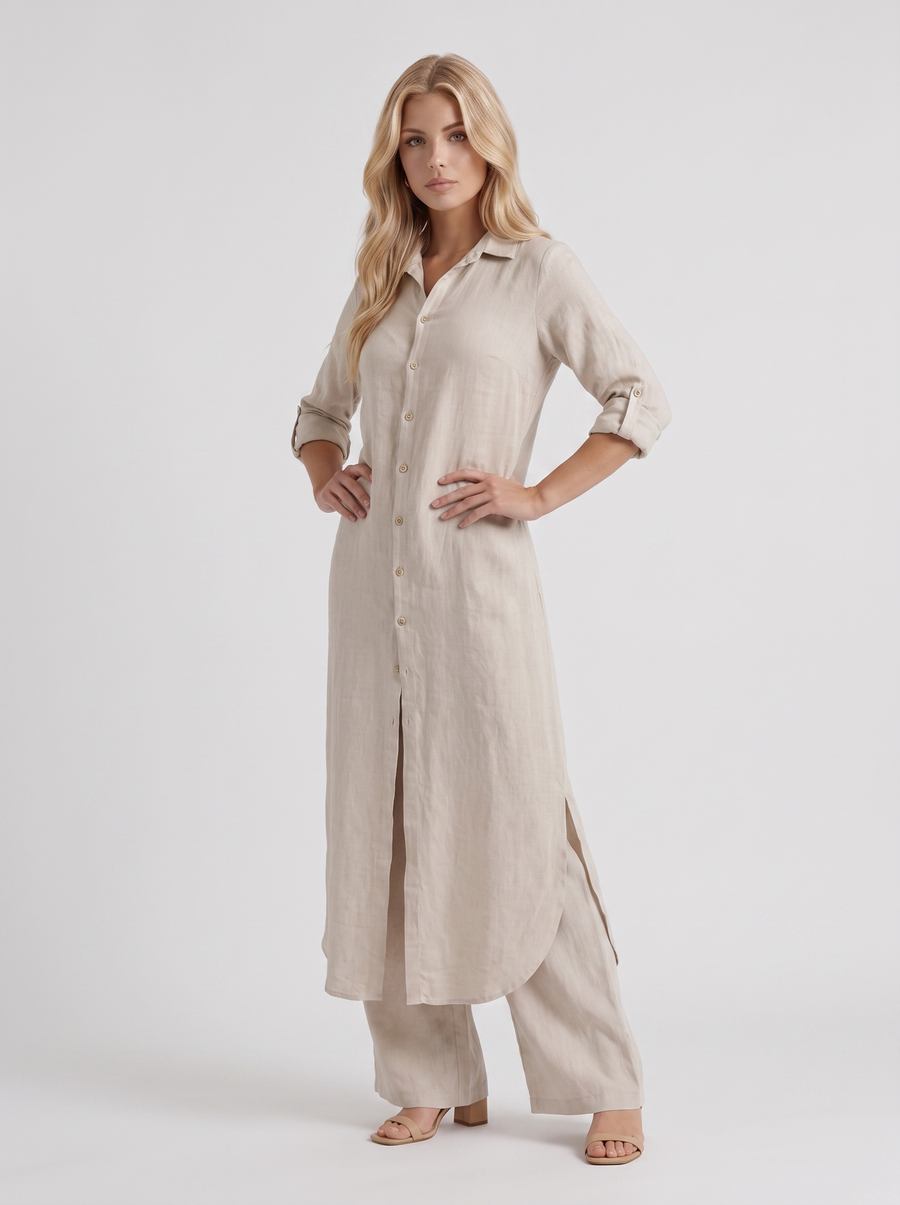 Nell Pants Set - Khaki
