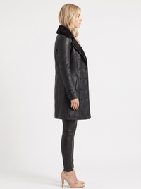 Nellie Shearling Coat - Black