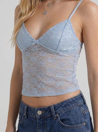 Nora Low Rise Wide Leg Denim Jeans - Blue Washed