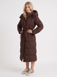 Olive Quilted Coat - Brown
