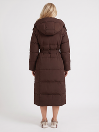Olive Quilted Coat - Brown
