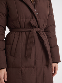 Olive Quilted Coat - Brown