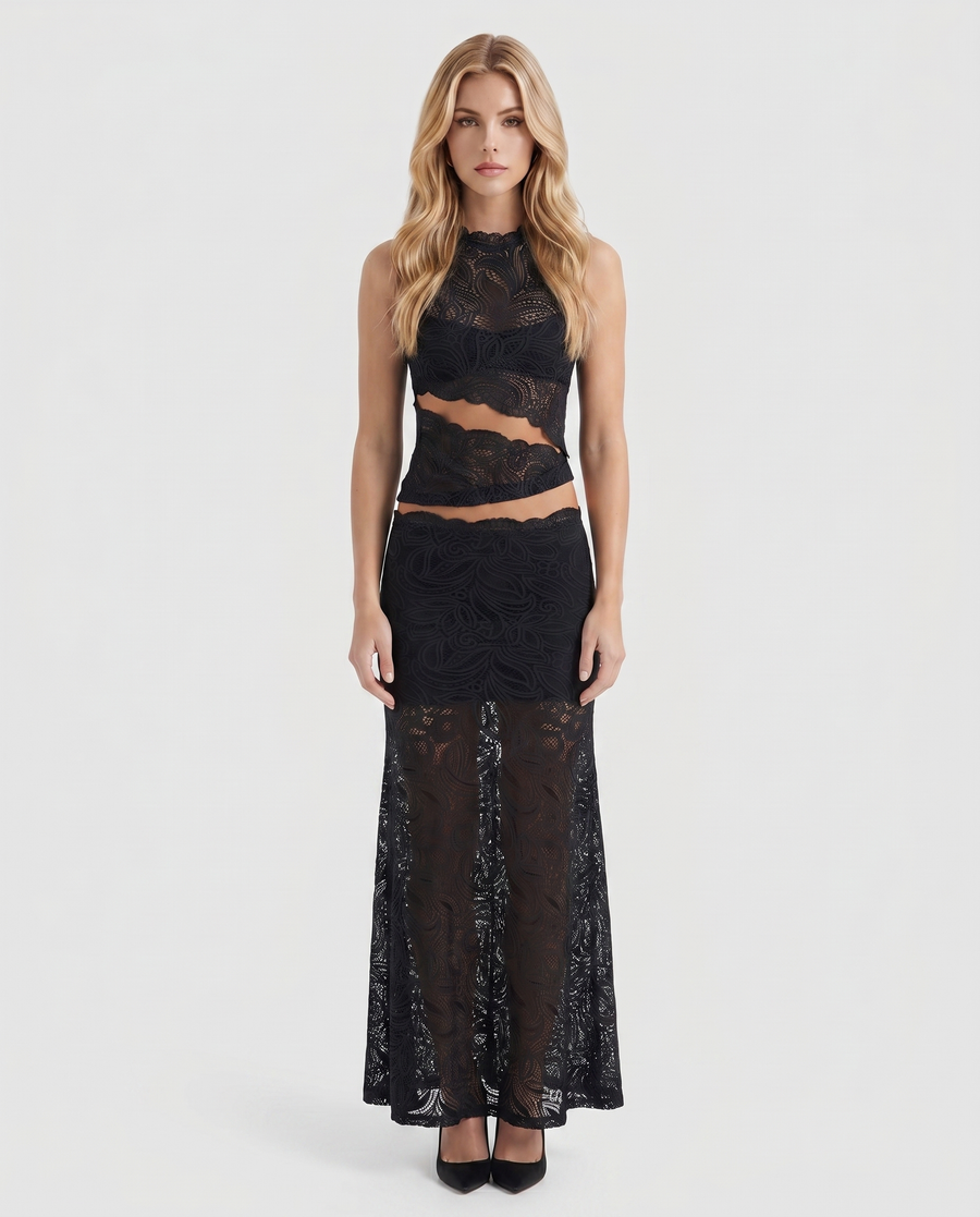 Rocelle Lace Set - Black