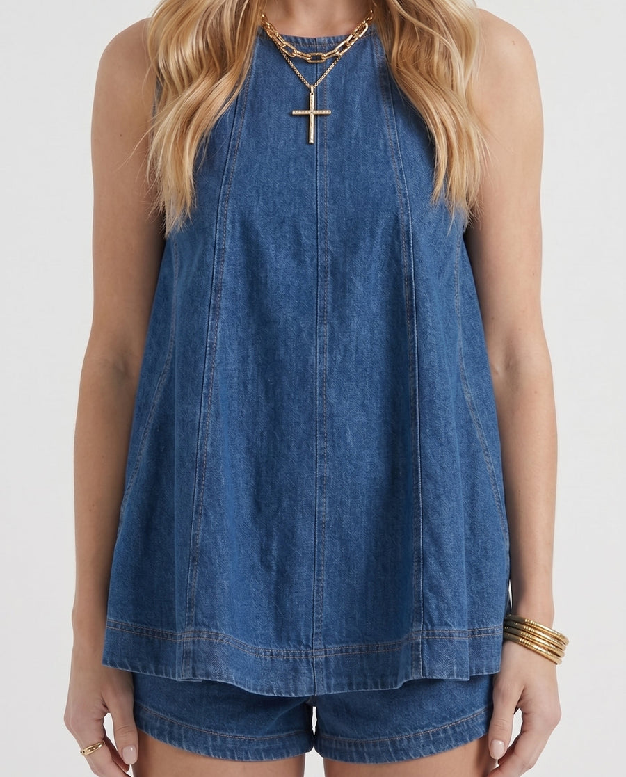 Sloane Denim Set - Midnight Denim