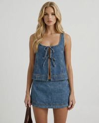 Stefanie Denim Set - Blue