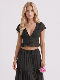 Talia Skirt Set - Black