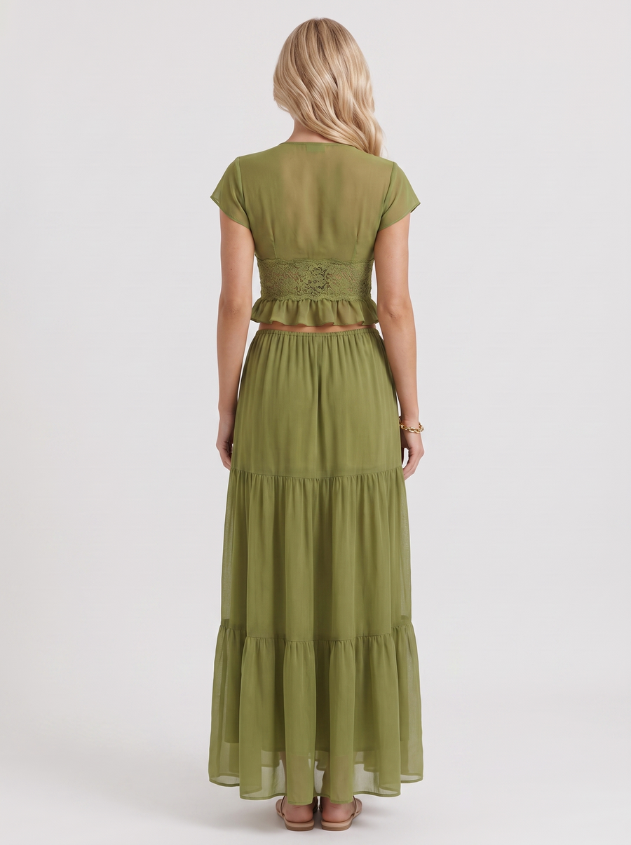Talia Skirt Set - Green
