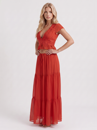 Talia Skirt Set - Red