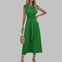 Kendra | Women's Sleeveless Round Neck Maxi Dress