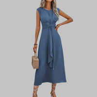 Kendra | Women's Sleeveless Round Neck Maxi Dress