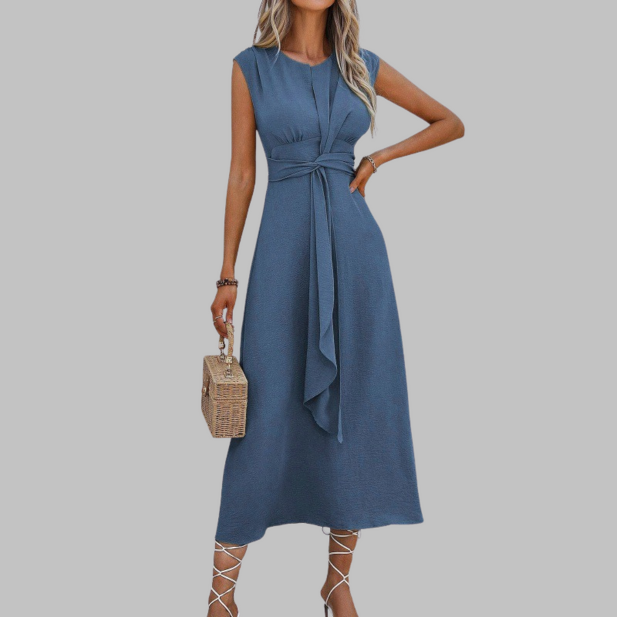 Kendra | Women's Sleeveless Round Neck Maxi Dress