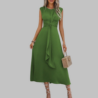 Kendra | Women's Sleeveless Round Neck Maxi Dress