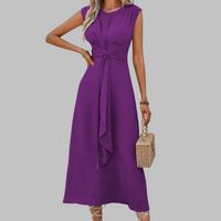 Kendra | Women's Sleeveless Round Neck Maxi Dress