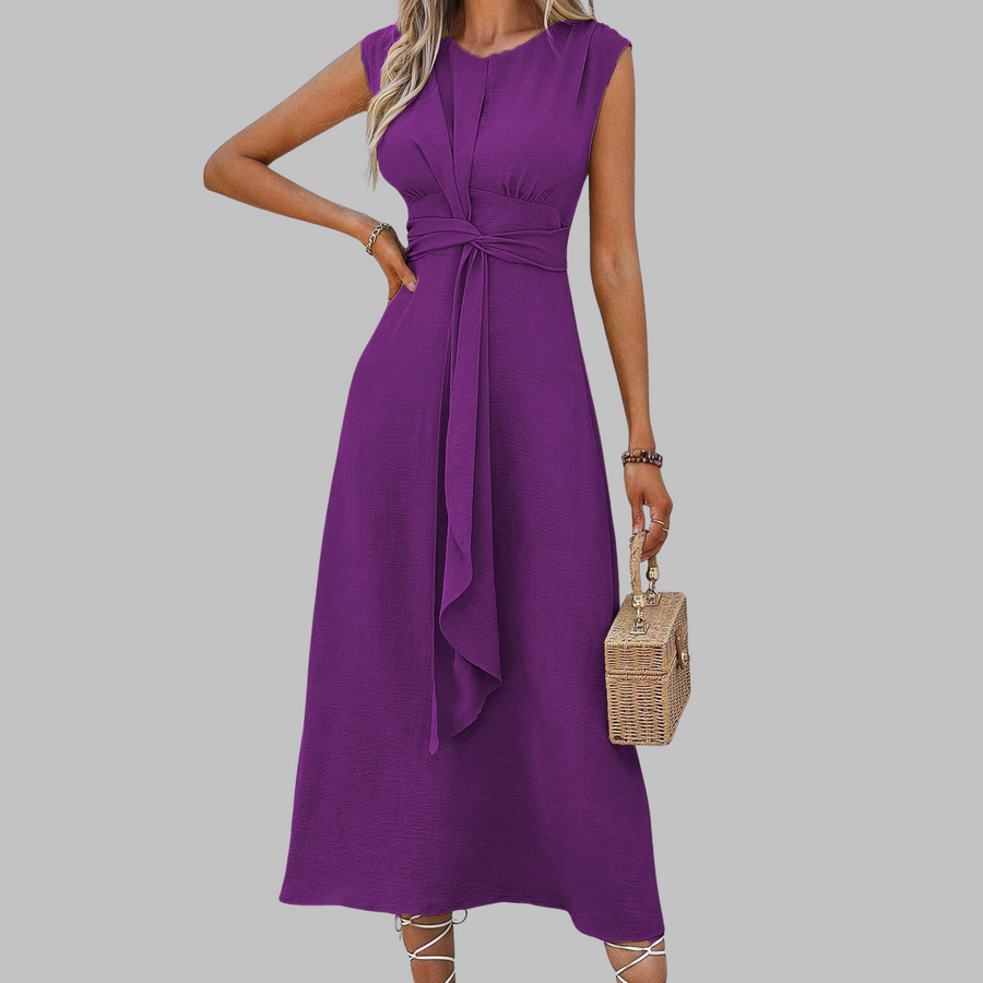 Kendra | Women's Sleeveless Round Neck Maxi Dress