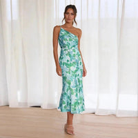 Kimara | Women's One Shoulder Floral Midi Dress