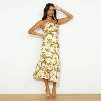 Kimara | Women's One Shoulder Floral Midi Dress