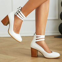 Kinsley | Women's Block Heel Ankle Strap Boots