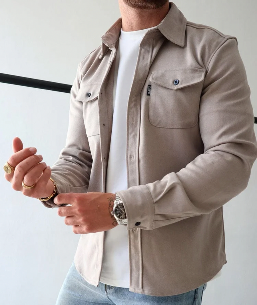 Lachlan | Men's Long Sleeve Collared Overshirt