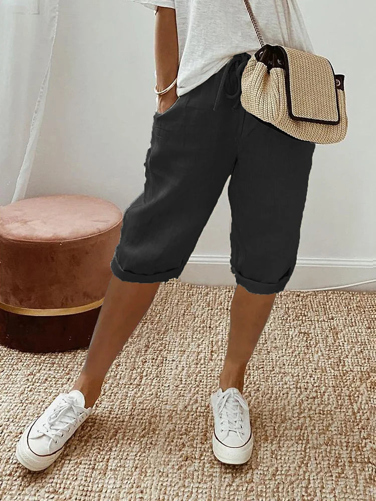 Calista – Cotton Linen Relaxed Shorts