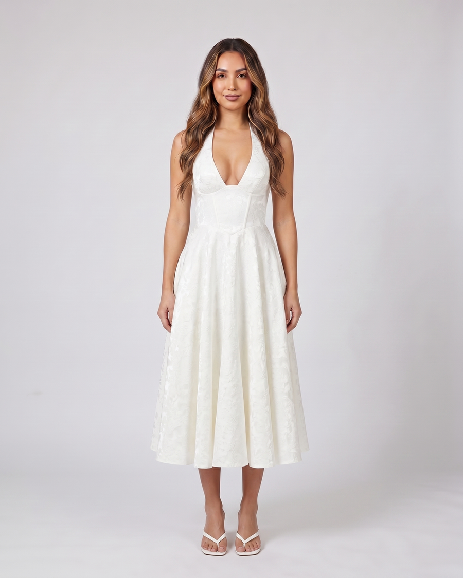 Sienna Jacquard Midi Dress