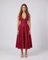 Sienna Jacquard Midi Dress
