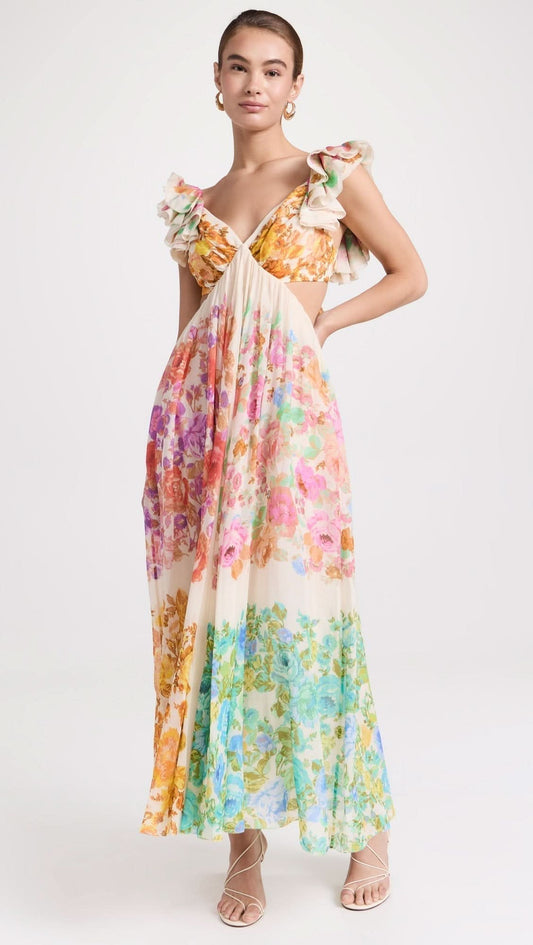 Aliza Midi Dress Floral