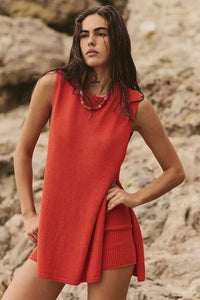 Amanda Sweater Set Red
