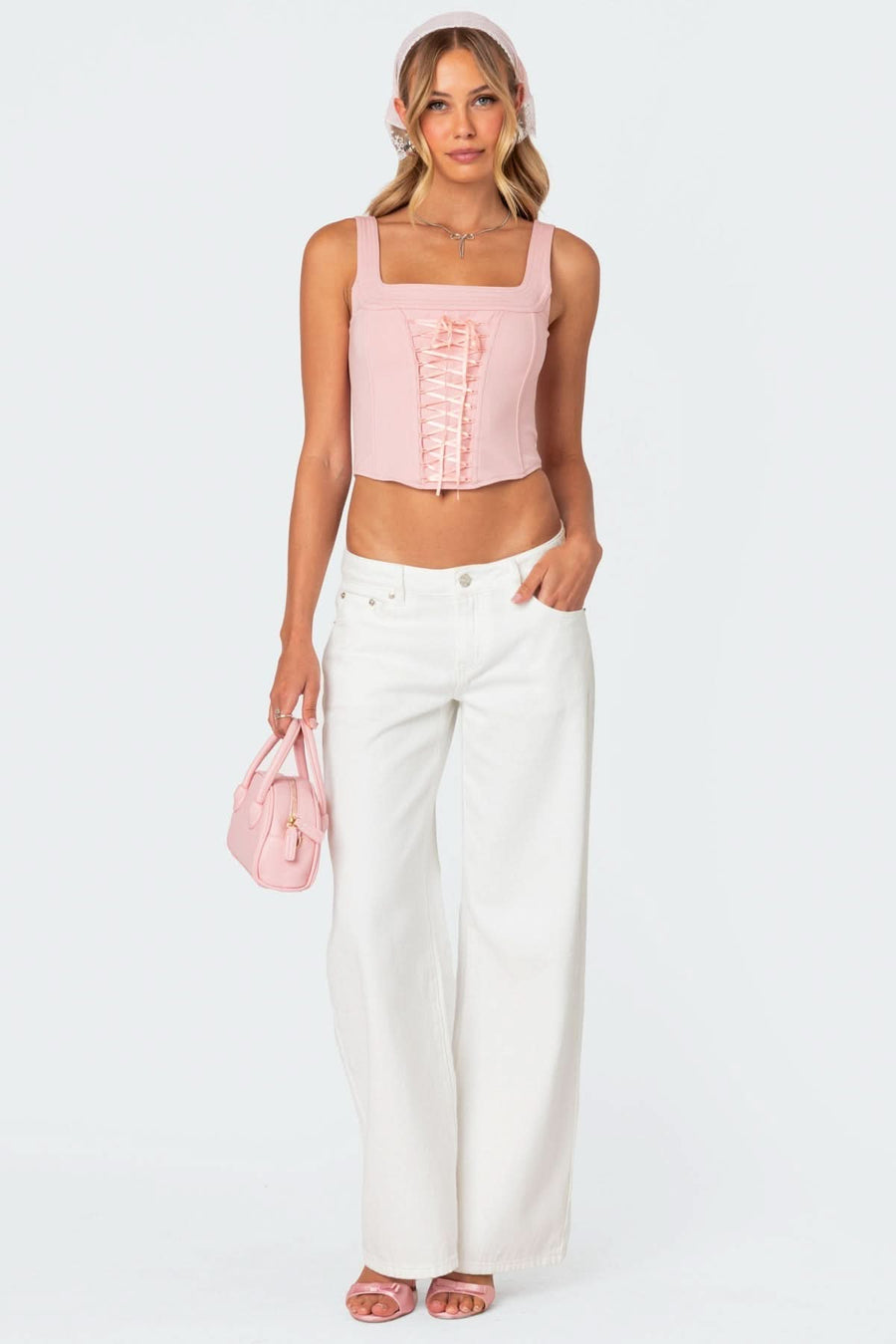 Amélie Bow Jeans White