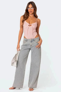 Amélie Bow Jeans Blue
