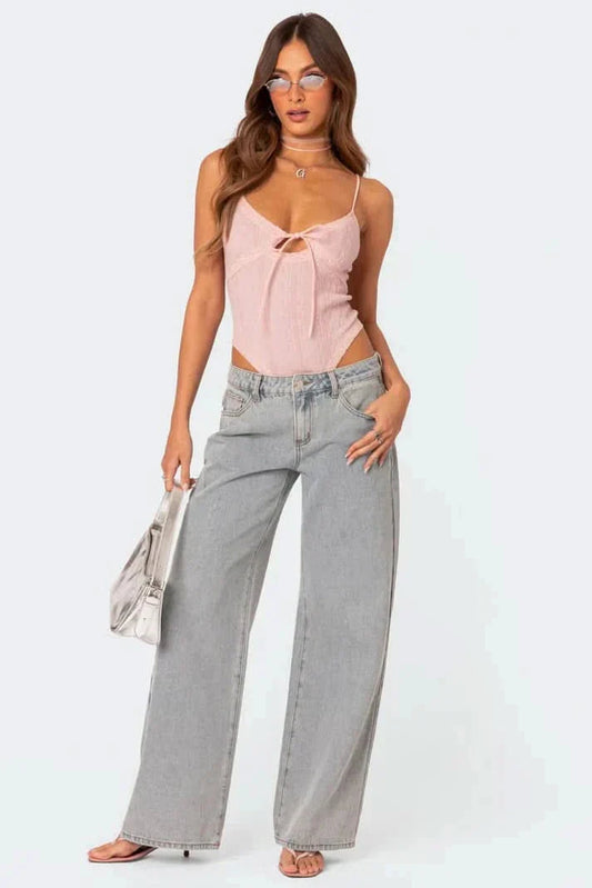 Amélie Bow Jeans Blue