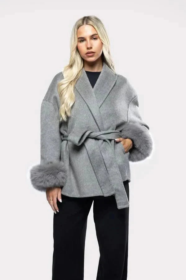 Amélie Fur Coat Grey