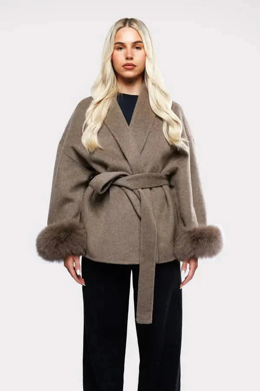 Amélie Fur Coat Brown