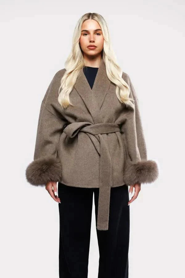 Amélie Fur Coat Brown
